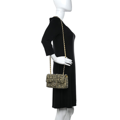 Chanel Tweed Quilted Mini Rectangular Flap Yellow Black 2 of 10