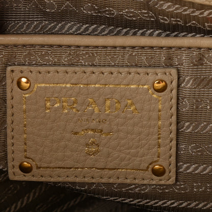 Prada Vitello Daino Large Double Zip Tote Sabbia 6 of 10