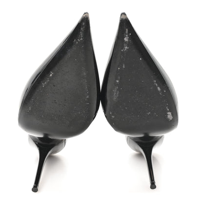 Saint Laurent Vernice 100 Slingback Luna Pumps 39 Black 6 of 10