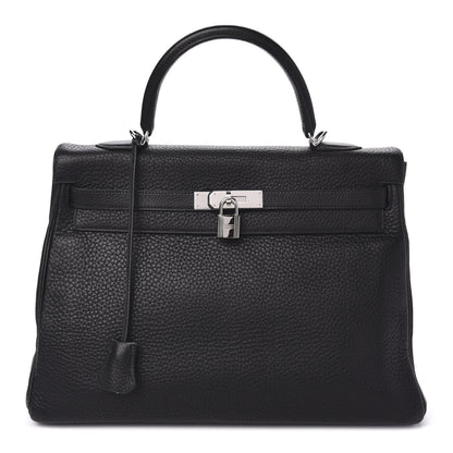 Hermes Taurillon Clemence Kelly Retourne 35 Black 1 of 10
