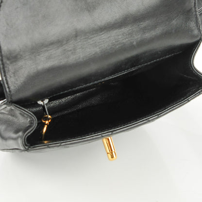 Chanel Lambskin Quilted Flap Waist Belt Bag 80 32 Black 9 of 10