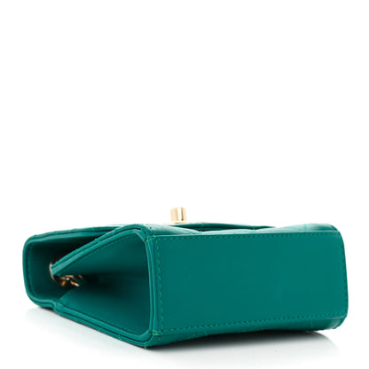 Chanel Lambskin Quilted Mini Trendy CC Clutch With Chain Green 4 of 10