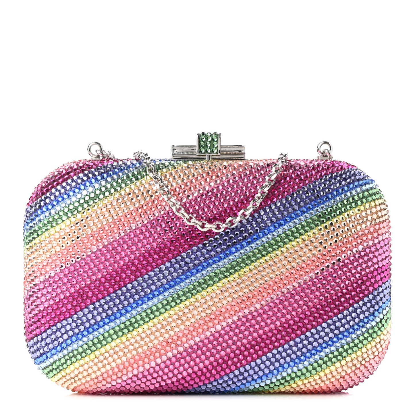 Swarovski Crystal Minaudiere Clutch Multicolor