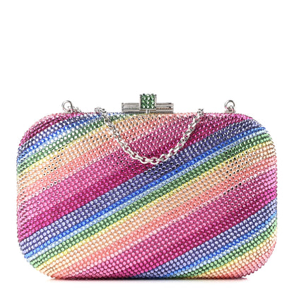 Judith Leiber Swarovski Crystal Minaudiere Clutch Multicolor 1 of 5