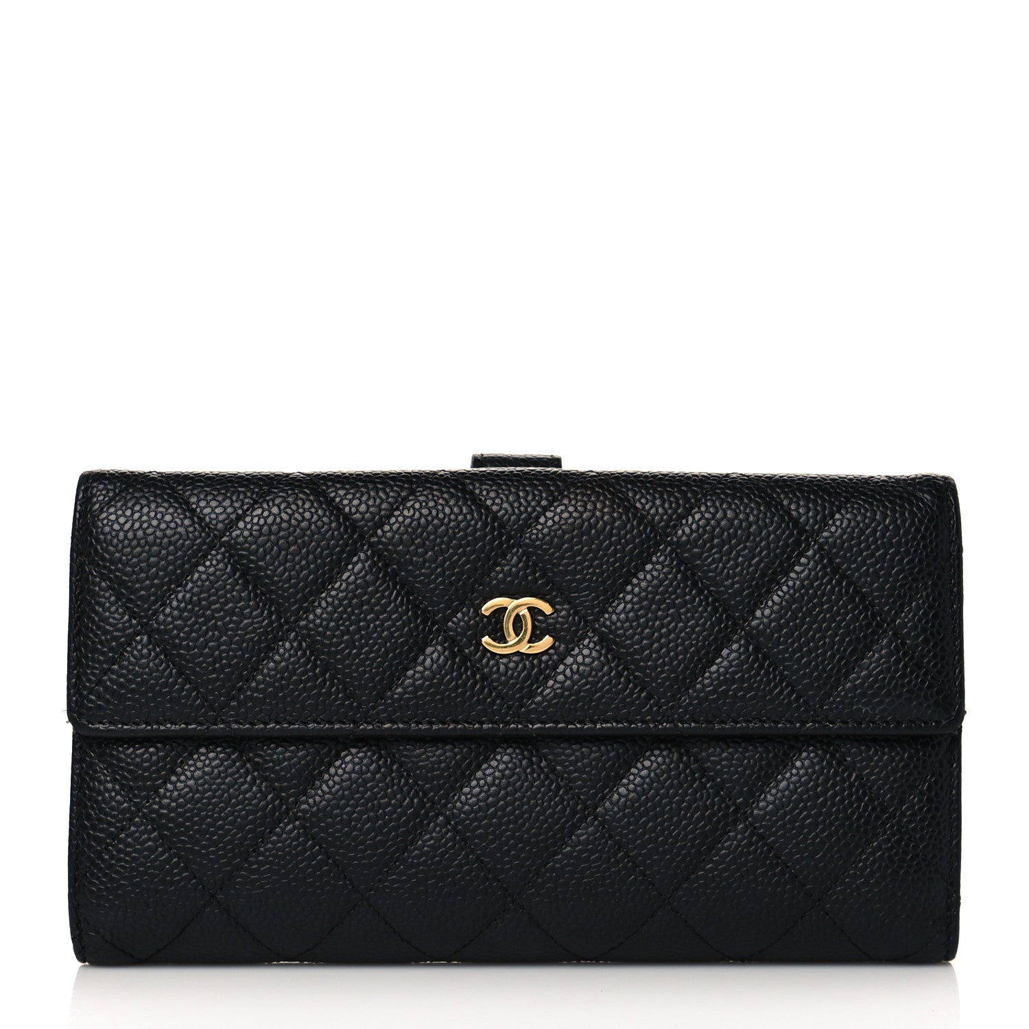 Chanel Caviar Quilted CC French Flap Wallet Black 1 of 11