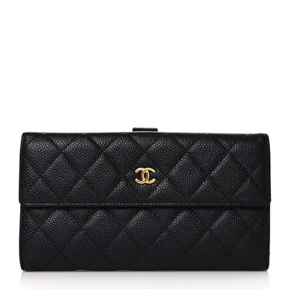 Chanel Caviar Quilted CC French Flap Wallet Black 1 of 11