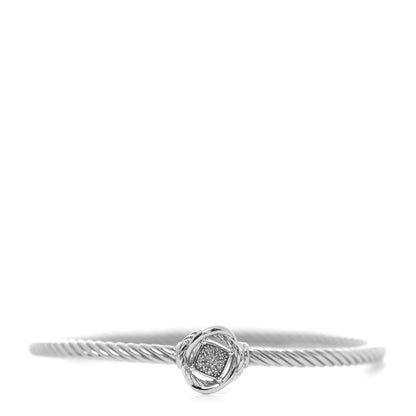 David Yurman Sterling Silver Diamond 3mm Infinity Bracelet 1 of 5
