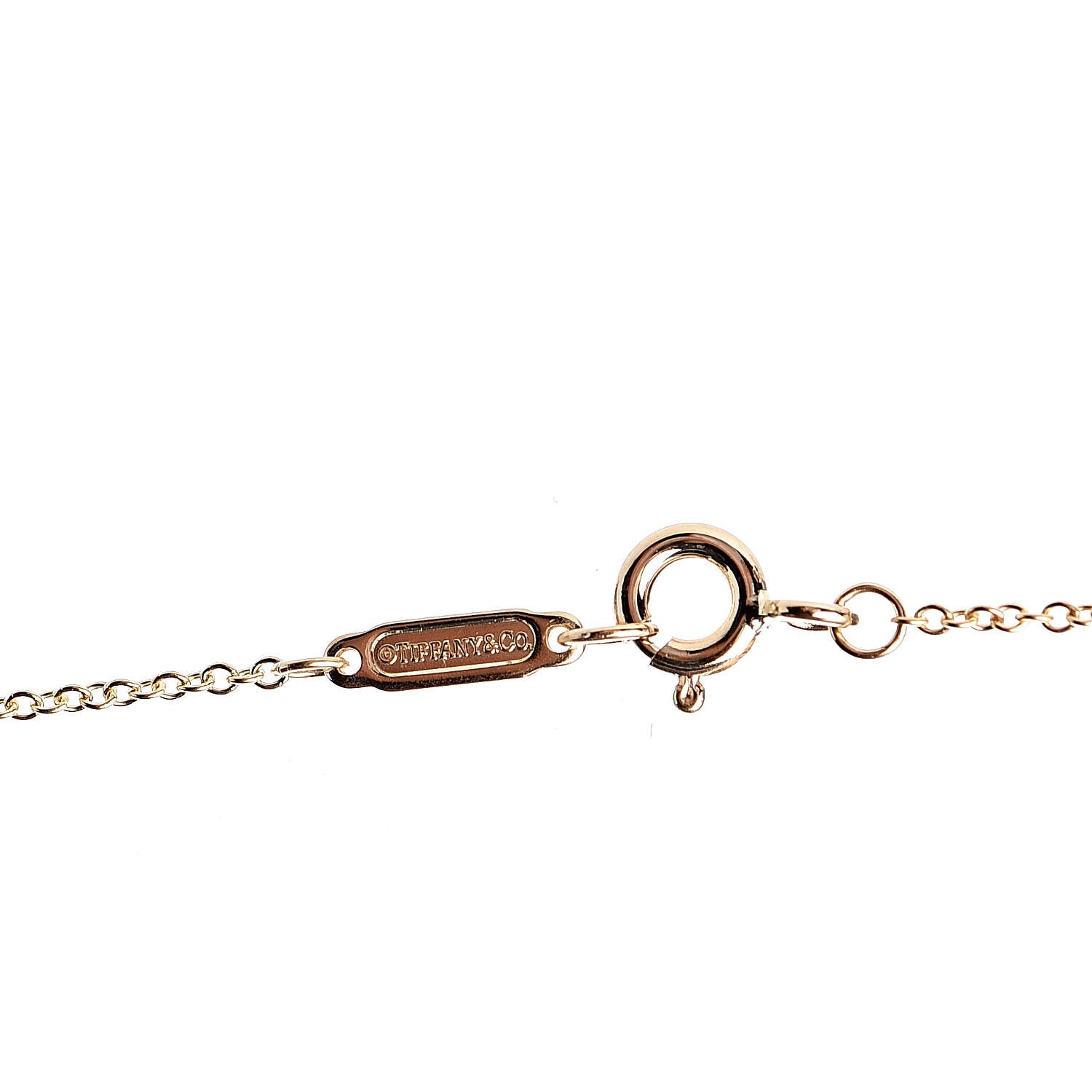 Tiffany 18K Yellow Gold Small Interlocking Circles Pendant Necklace 5 of 6