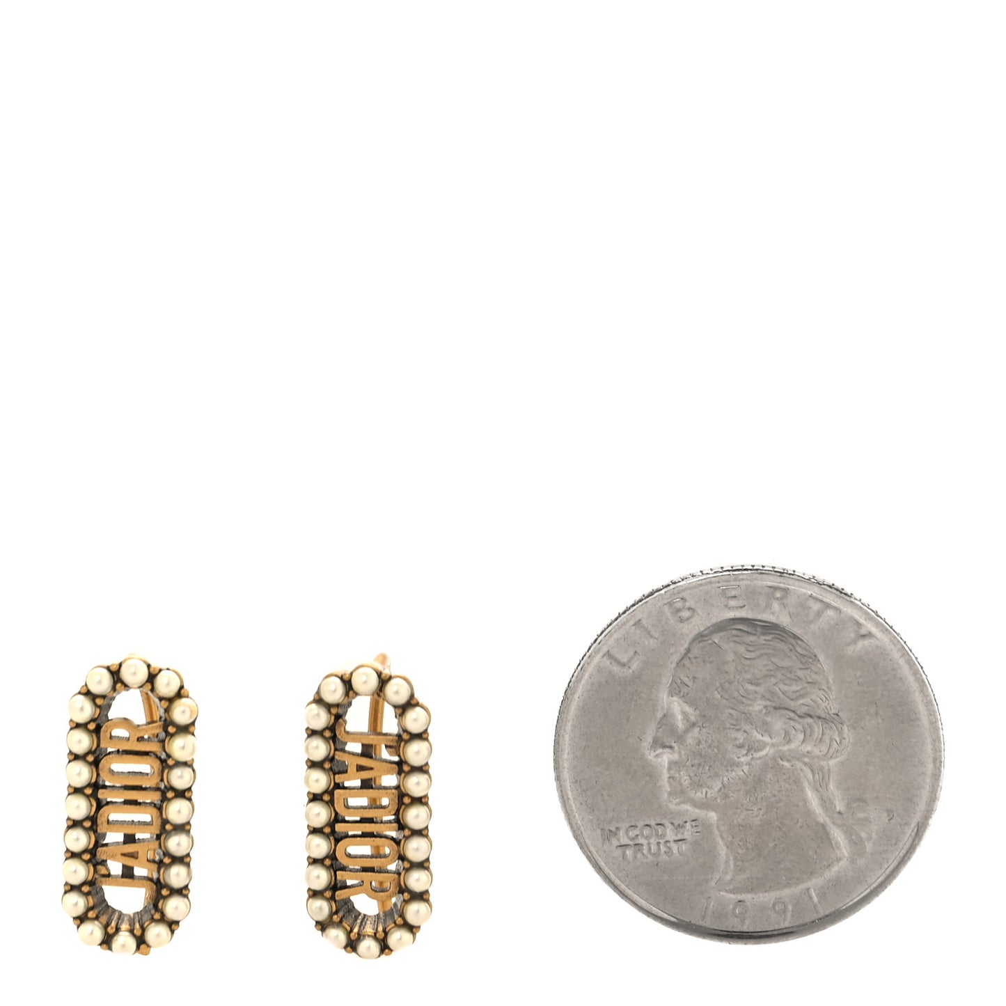 Pearl J'Adior Earrings Aged Gold