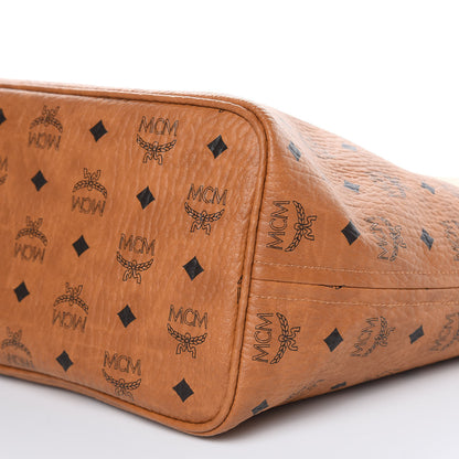 MCM Visetos Medium Shopper Cognac Off White 8 of 9