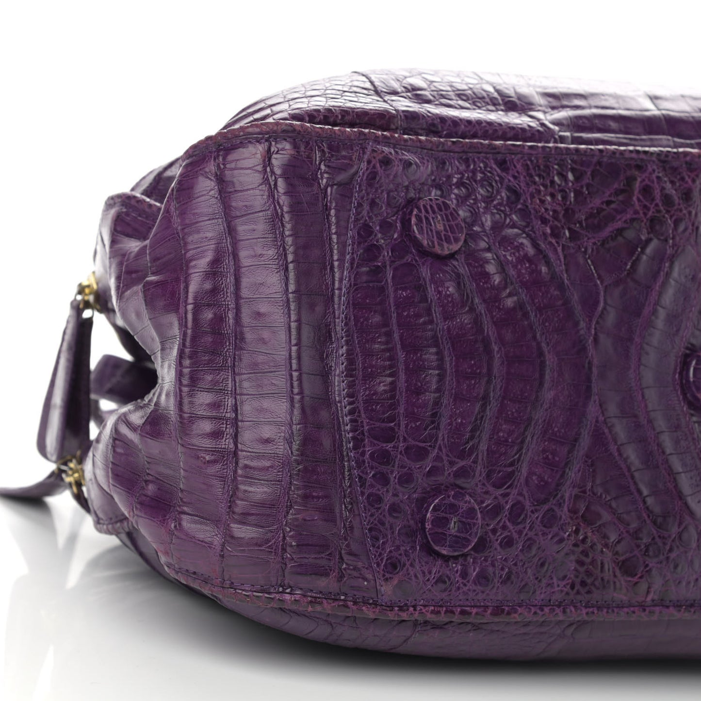 Crocodile Dome Satchel Purple
