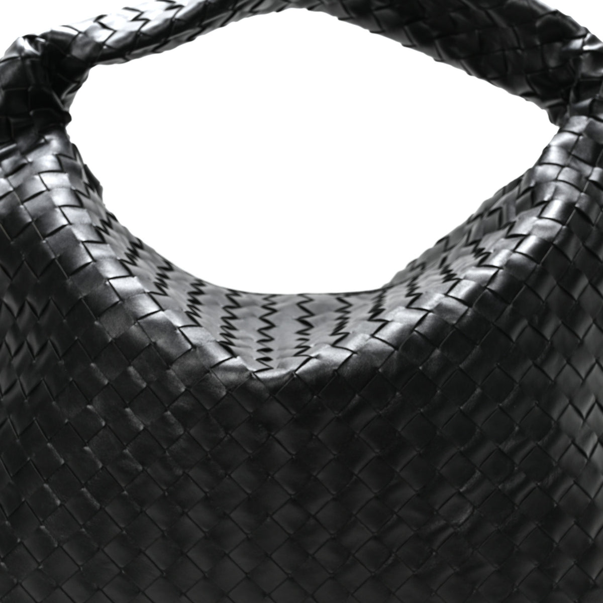 Calfskin Intrecciato Large Hop Black
