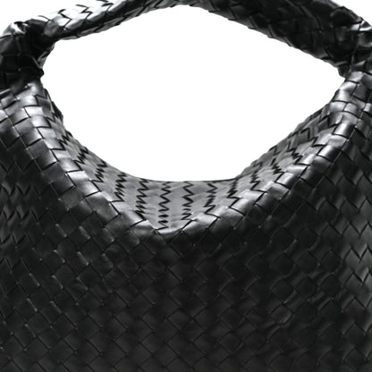 Bottega Veneta Calfskin Intrecciato Large Hop Black 8 of 10