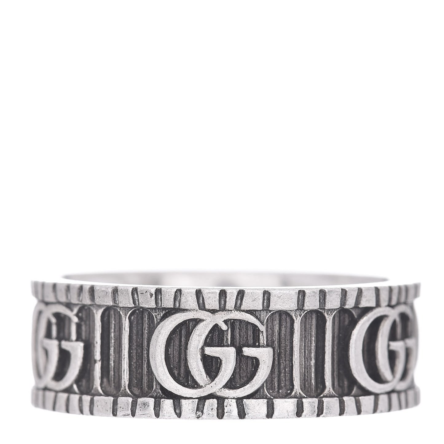 Sterling Silver Double G Band Ring 62 10