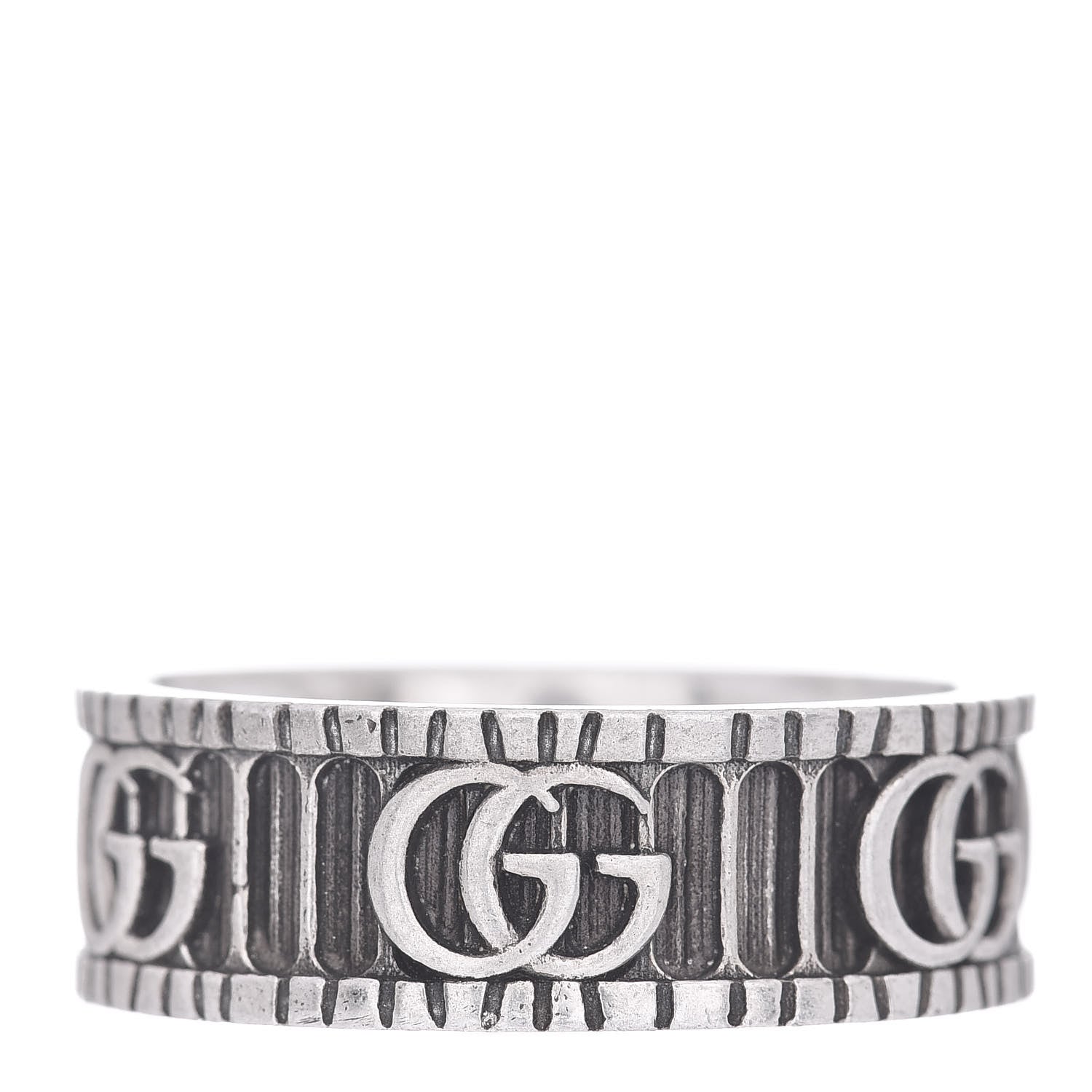 Gucci Sterling Silver Double G Band Ring 62 10 3 of 4