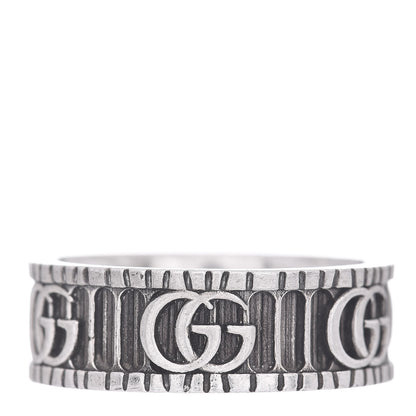 Gucci Sterling Silver Double G Band Ring 62 10 3 of 4