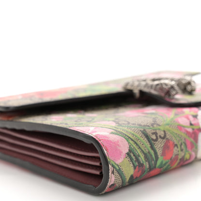 Gucci GG Supreme Monogram Blooms Mini Dionysus Chain Wallet Beige Multicolor Dry Rose 3 of 10