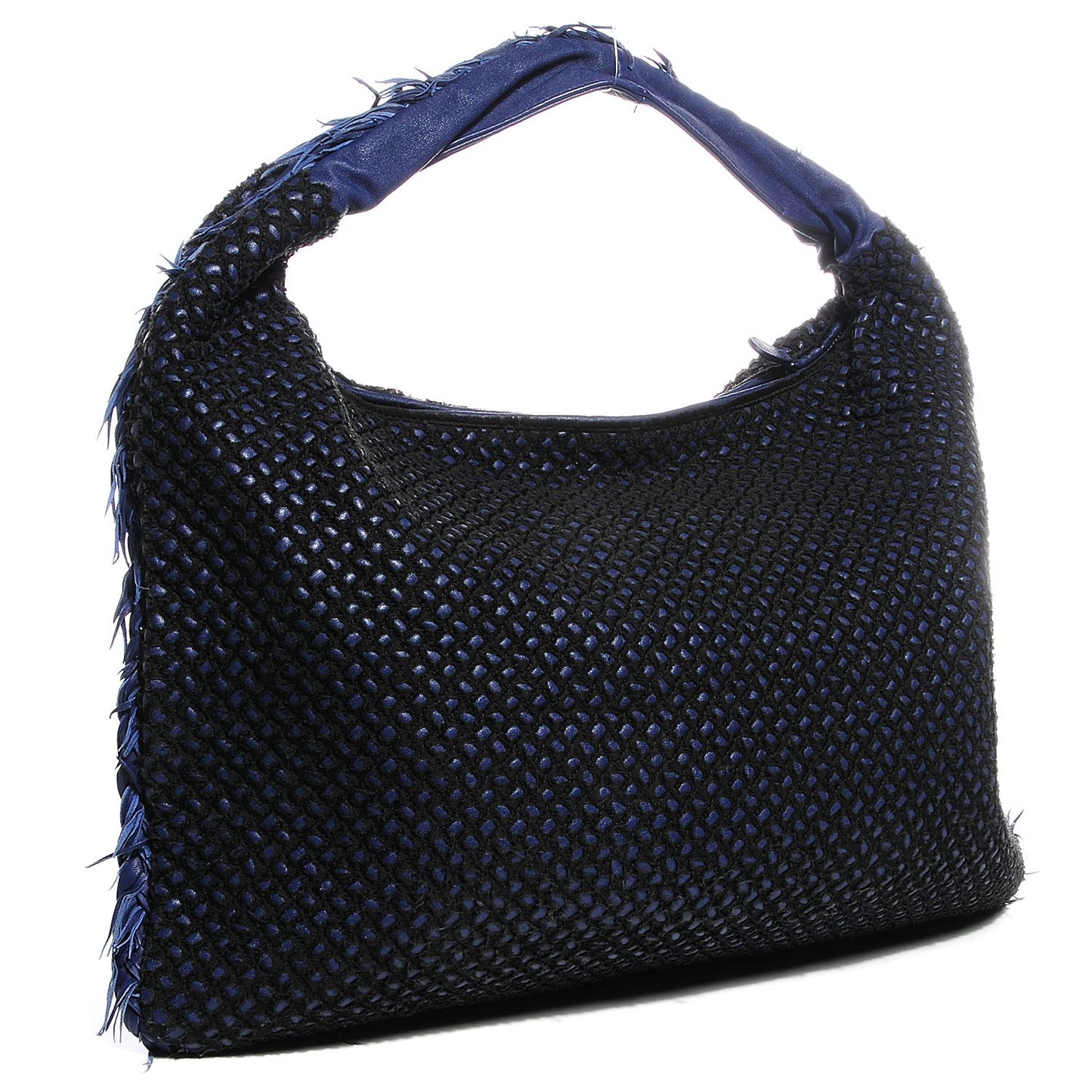 Nappa Silk Mini Ponza Devore Fuzzy Maxi Hobo Indigo