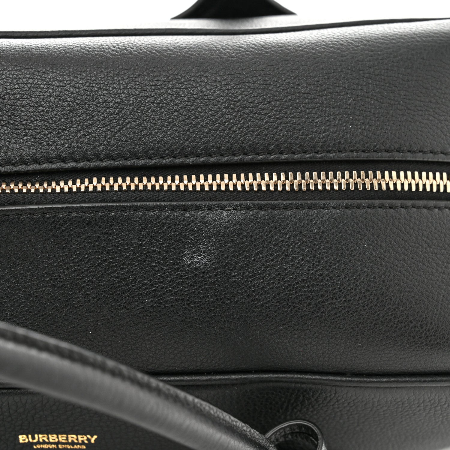 Burberry Grained Calfskin Large Half Cube Bowling Bag Black 10 of 13