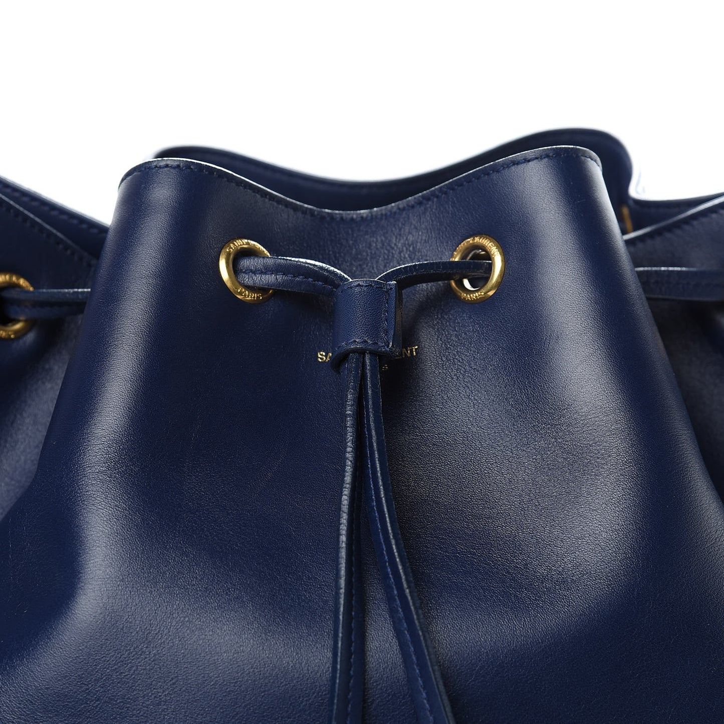 Calfskin Large Emmanuelle Bucket Bag New Marine