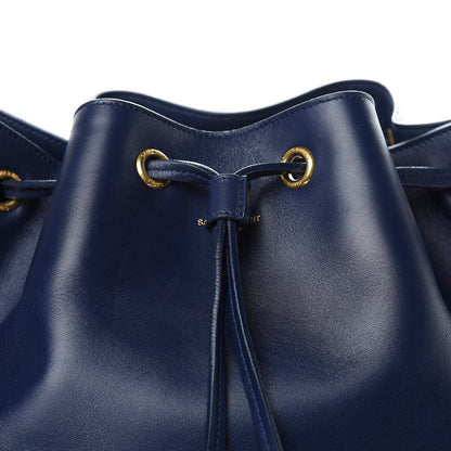 Saint Laurent Calfskin Large Emmanuelle Bucket Bag New Marine 9 of 15
