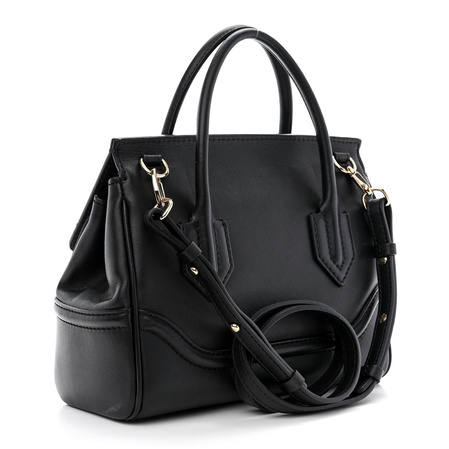 Versace Calfskin Medium Palazzo Empire Bag Black 4 of 17