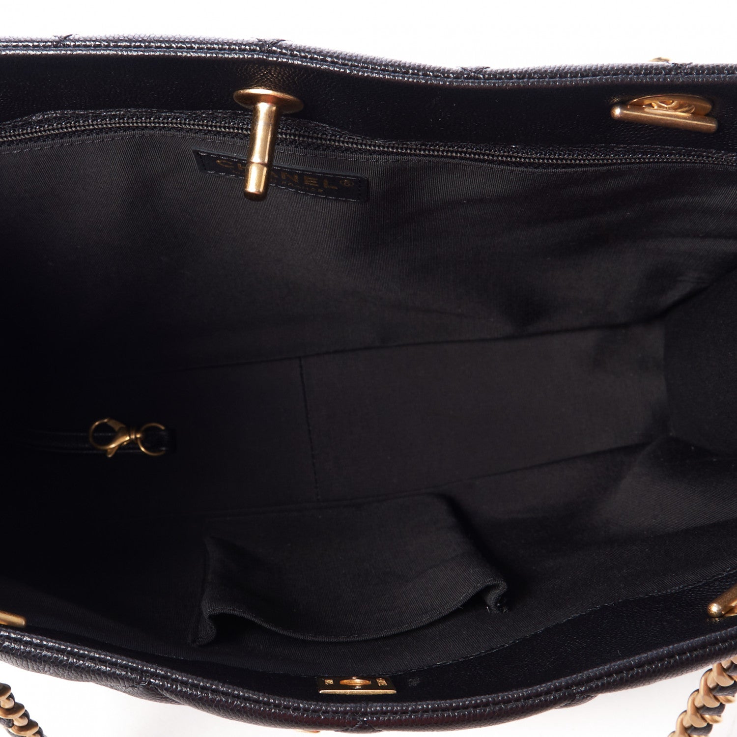 Chanel Caviar Quilted Sweet Classic Shopping Tote Black 6 of 9
