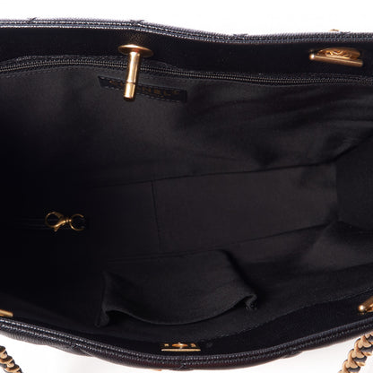 Chanel Caviar Quilted Sweet Classic Shopping Tote Black 6 of 9