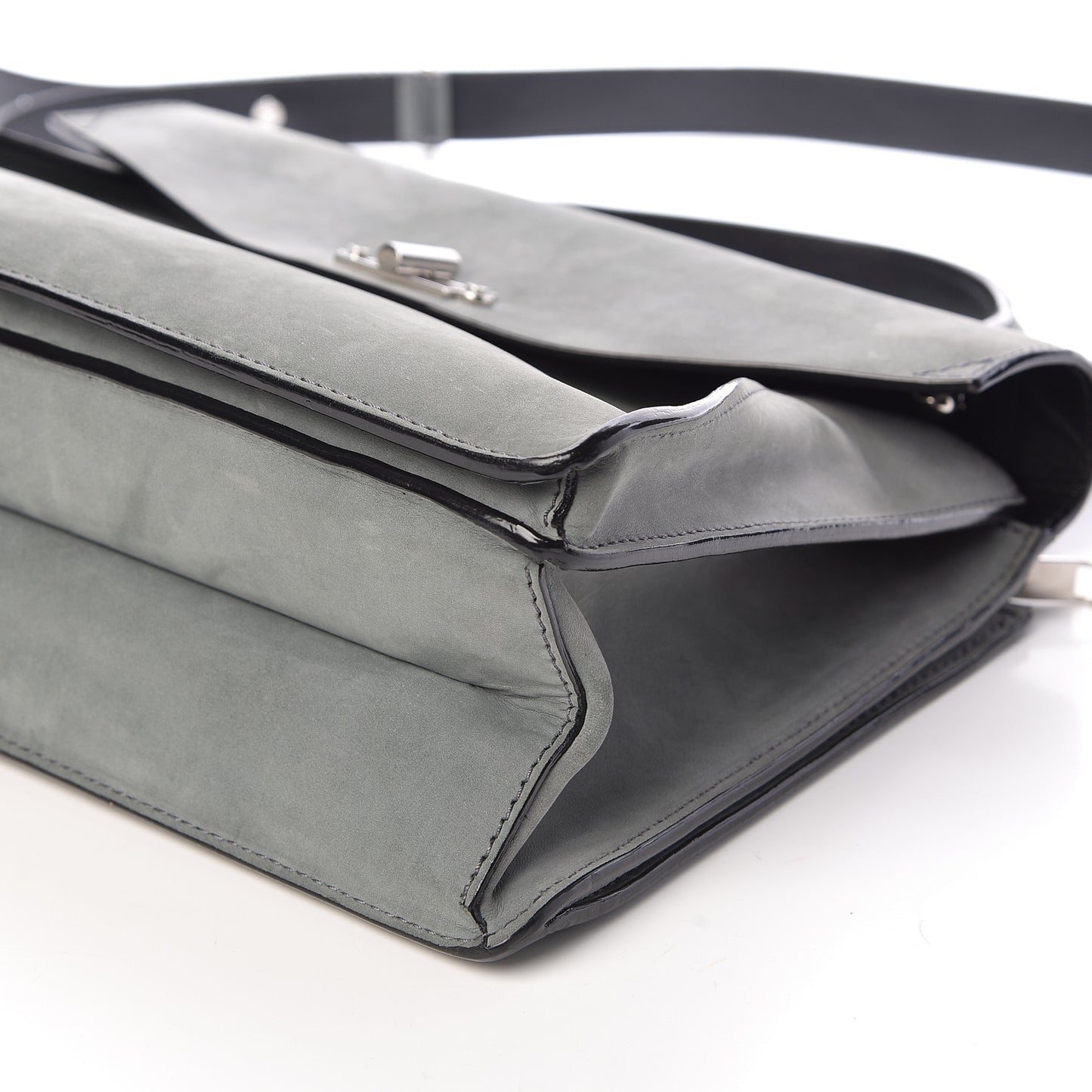 Suede Medium Hava Top Handle Bag Heather Grey