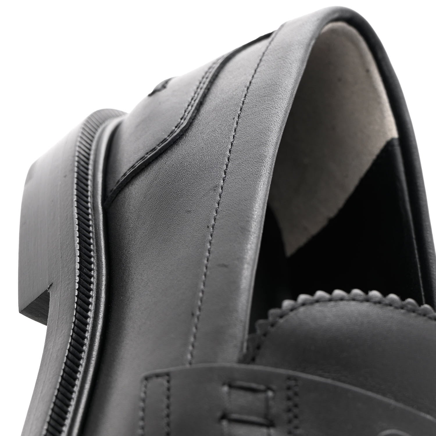 Fendi Calfskin Karligraphy Loafers 37 Black 10 of 13