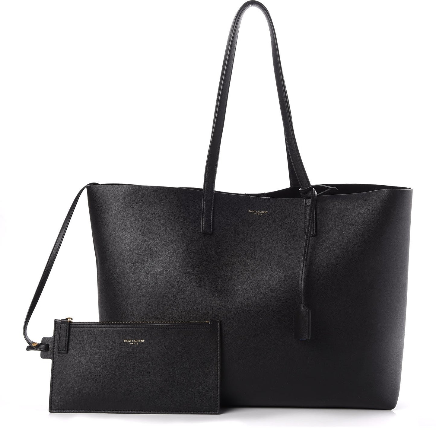 Calfskin Large Shopping Tote Black