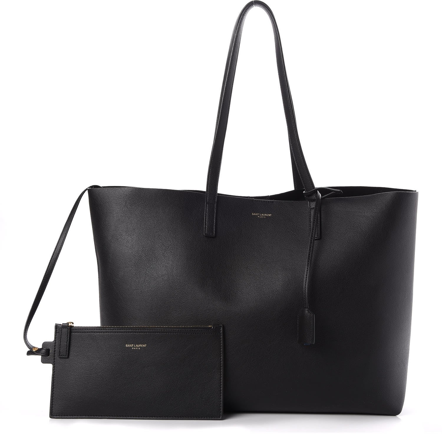 Saint Laurent Calfskin Large Shopping Tote Black 3 of 13