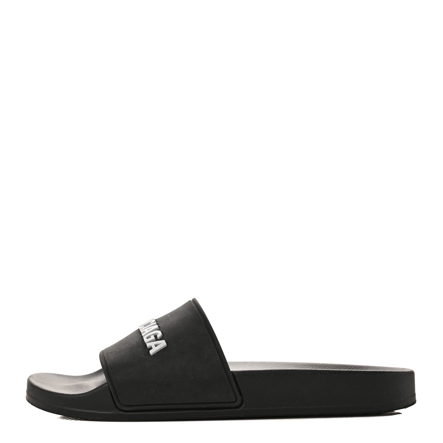 Rubber Womens Logo Pool Slide Sandals 39 Black White