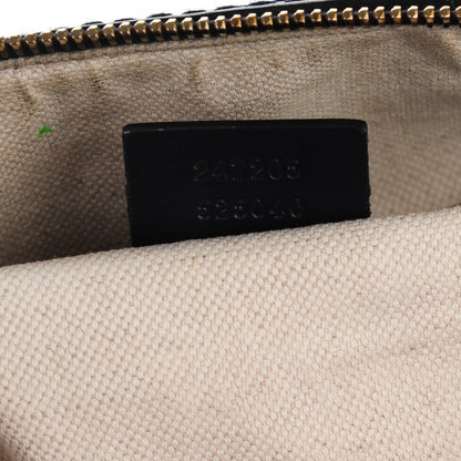 Gucci Monogram Selleria Calfskin Vintage Web Medium Boston Beige Blue 7 of 7