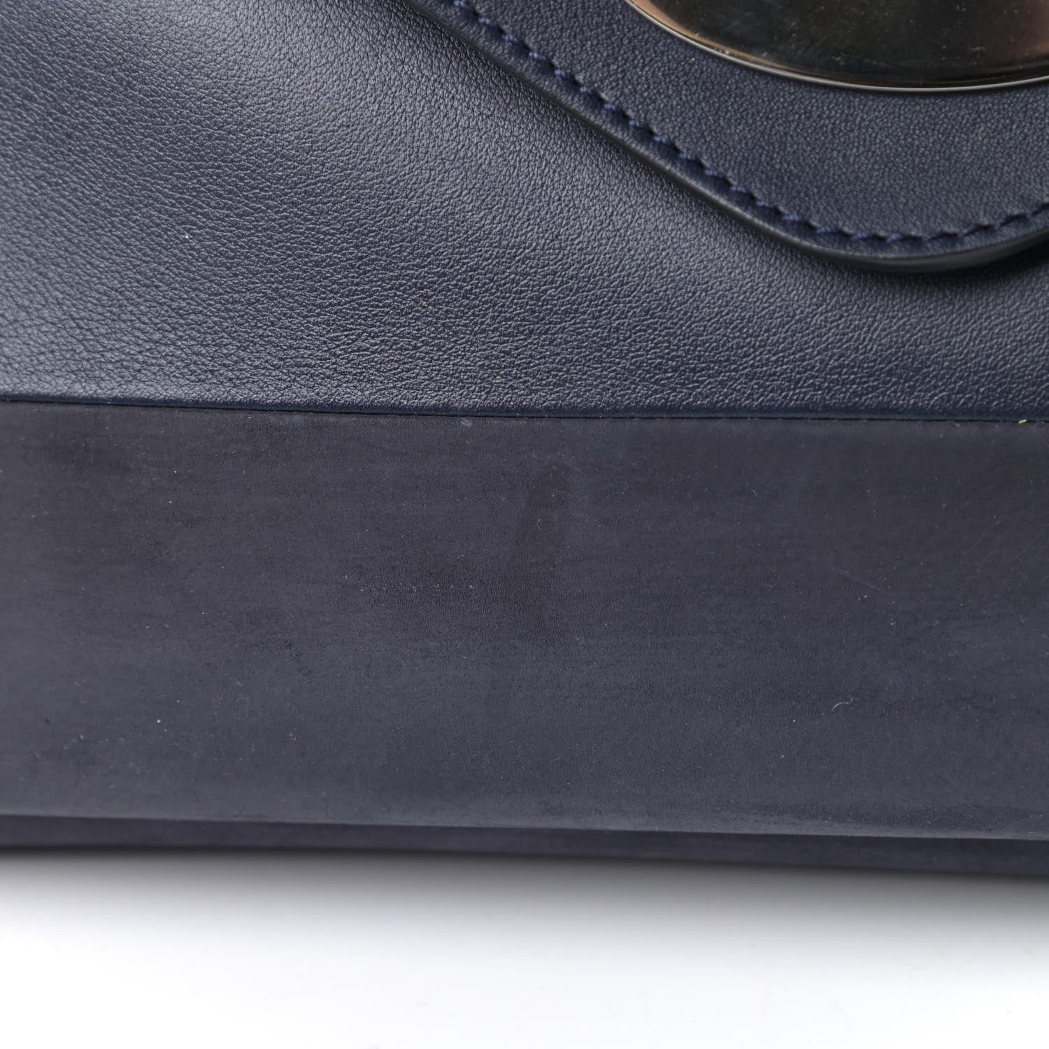 Mulberry Silky Calf Nubuck Stripe Medium Willow Tote Midnight Blue 7 of 8