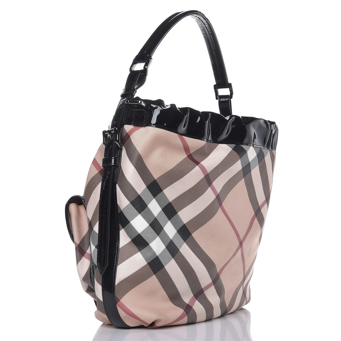 Patent Supernova Check Drawstring Hobo