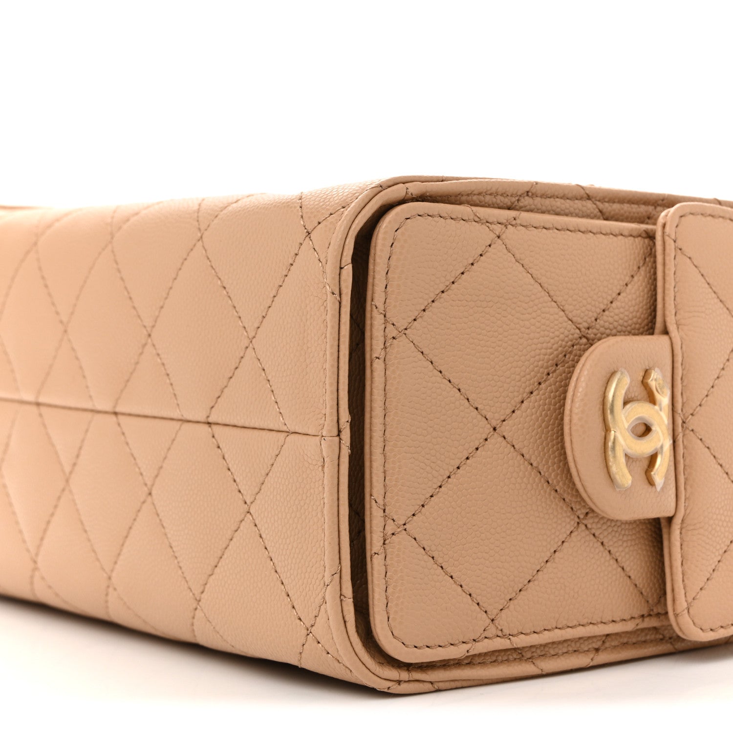 Chanel Caviar Quilted Mini Chanel 25 Handbag Beige 10 of 11