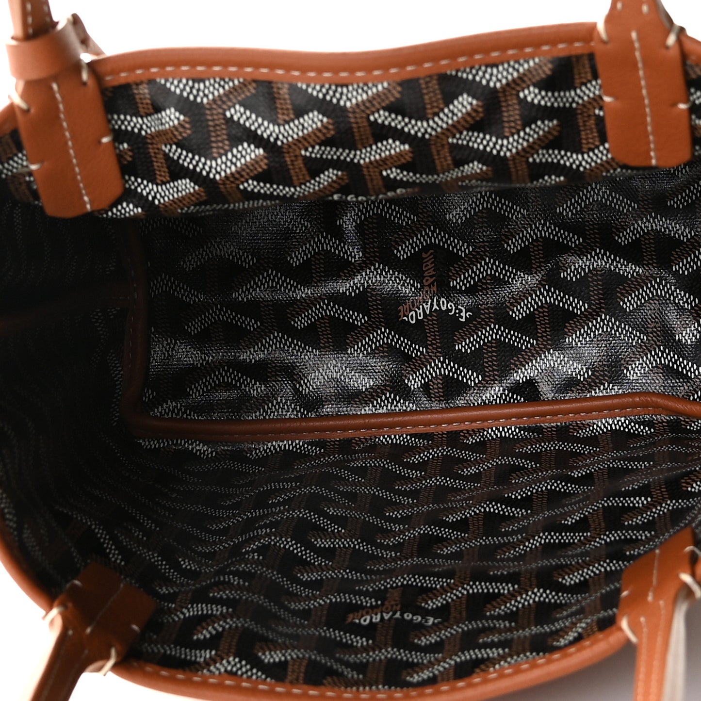Goyardine Reversible Mini Anjou Black Gold
