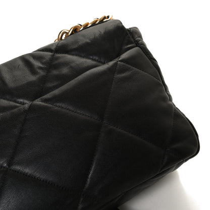 Chanel Lambskin Quilted Large Chanel 19 Flap Black 11 of 12