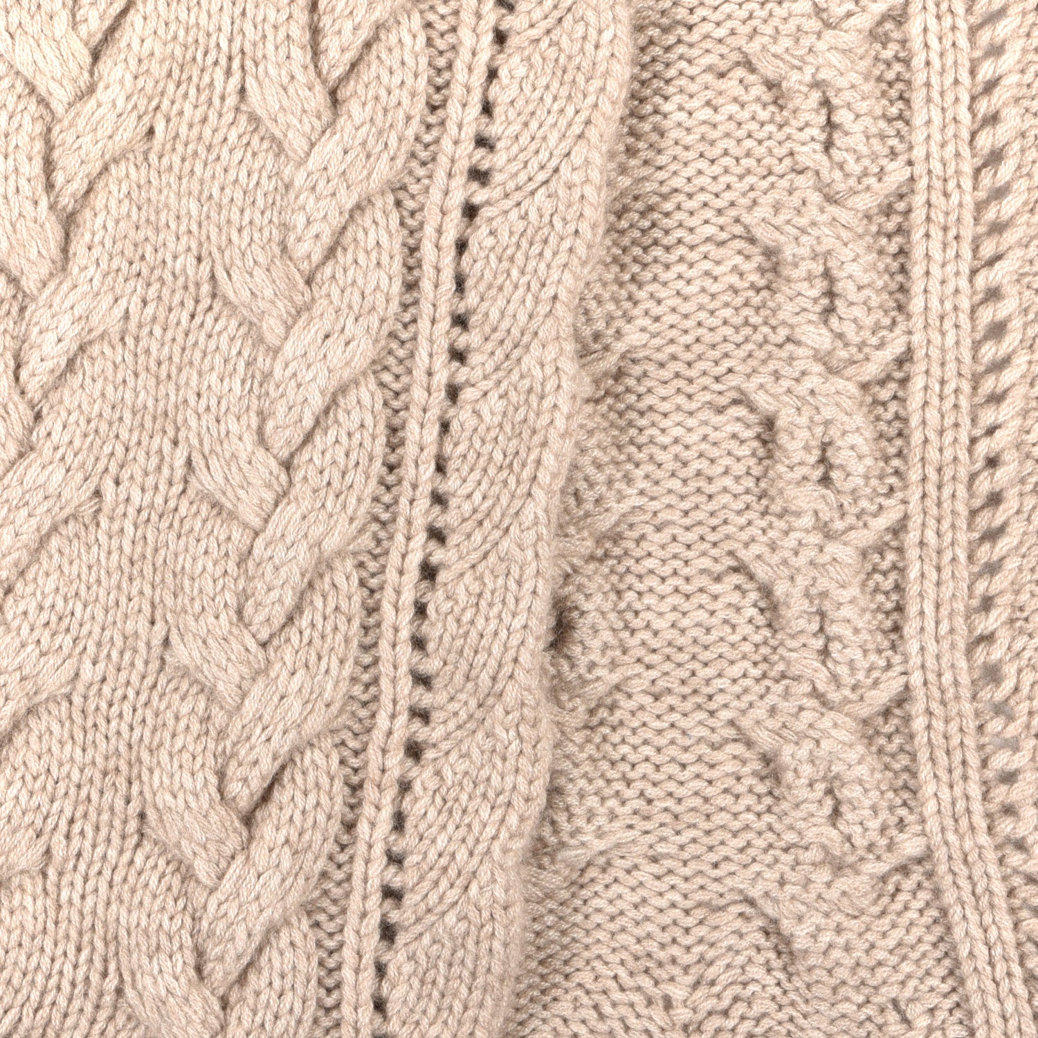 Chanel Cashmere Knit CC Scarf Beige 3 of 5
