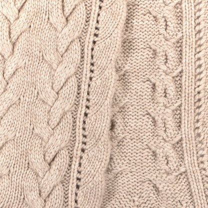 Chanel Cashmere Knit CC Scarf Beige 3 of 5