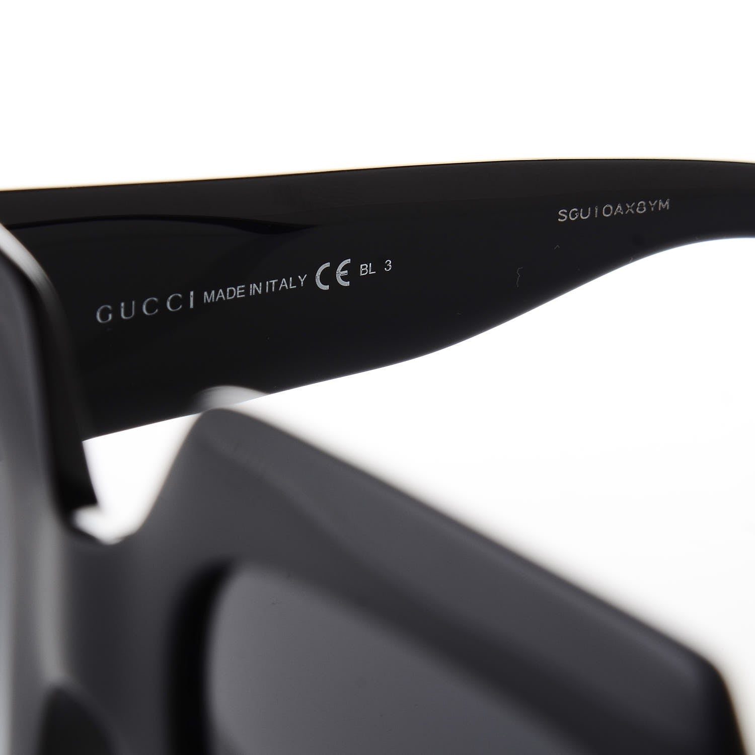 Gucci Acetate Square Frame Sunglasses GG0053S Black 6 of 8