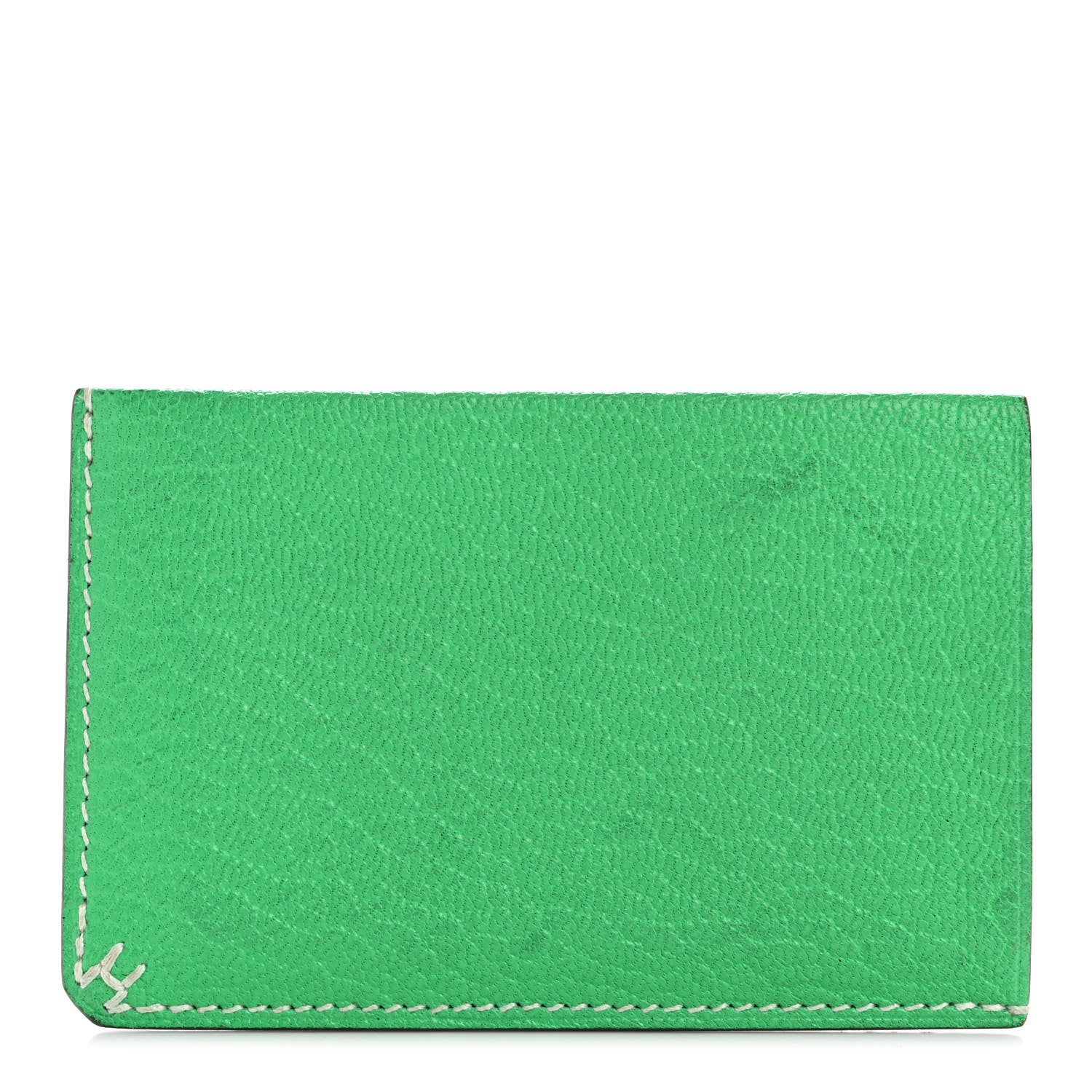 Hermes Chevre Mysore Sellier Card Holder Vert Comics Vert Fizz 1 of 10