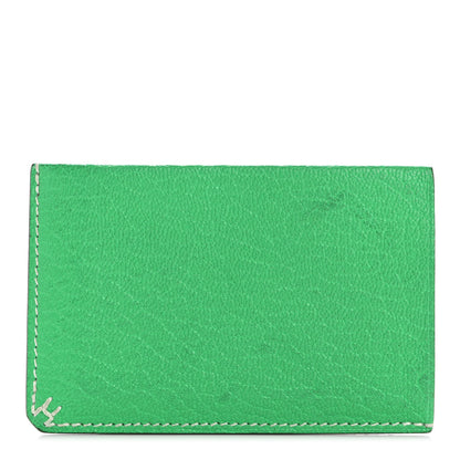 Hermes Chevre Mysore Sellier Card Holder Vert Comics Vert Fizz 1 of 10