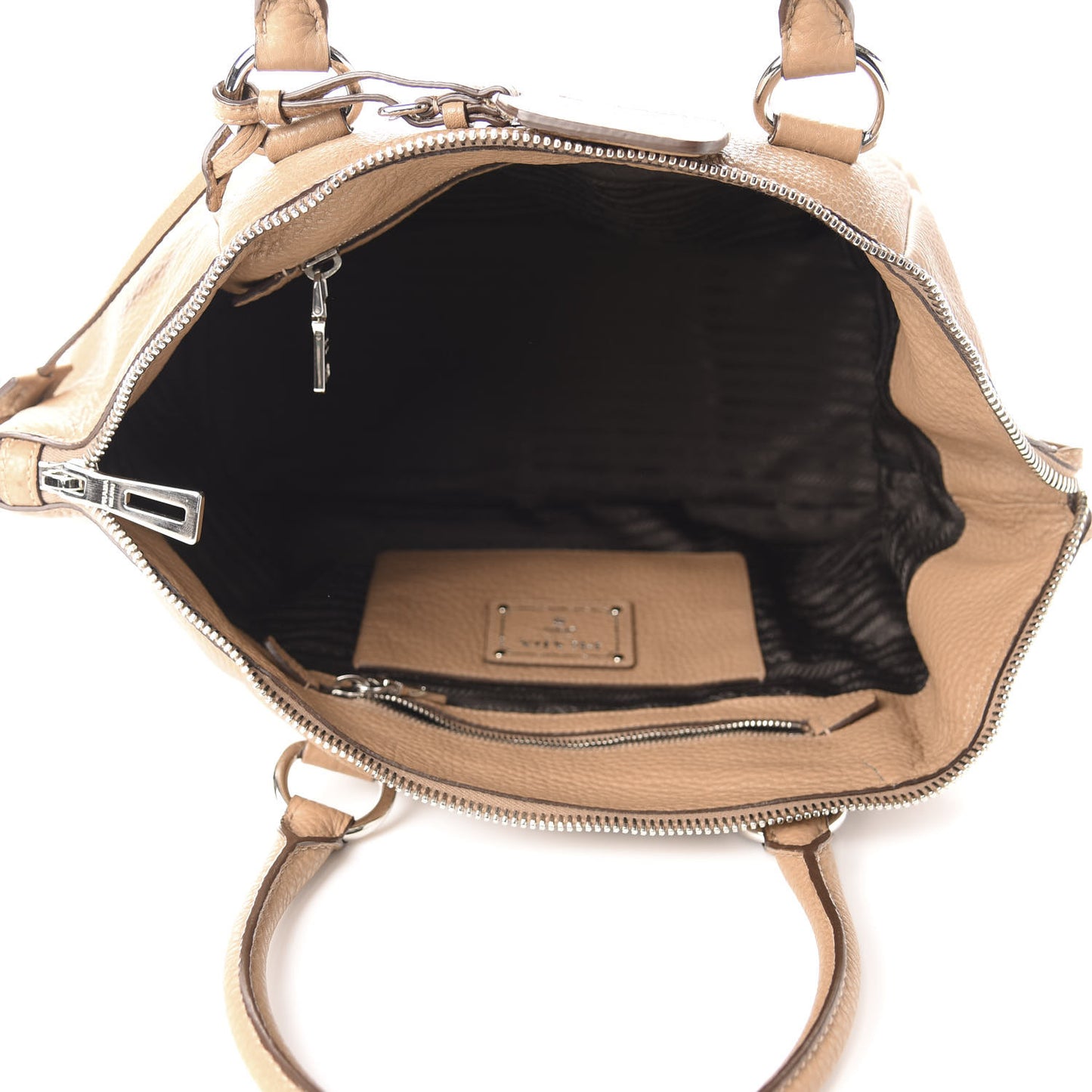 Vitello Daino Double Handle Satchel Caramel