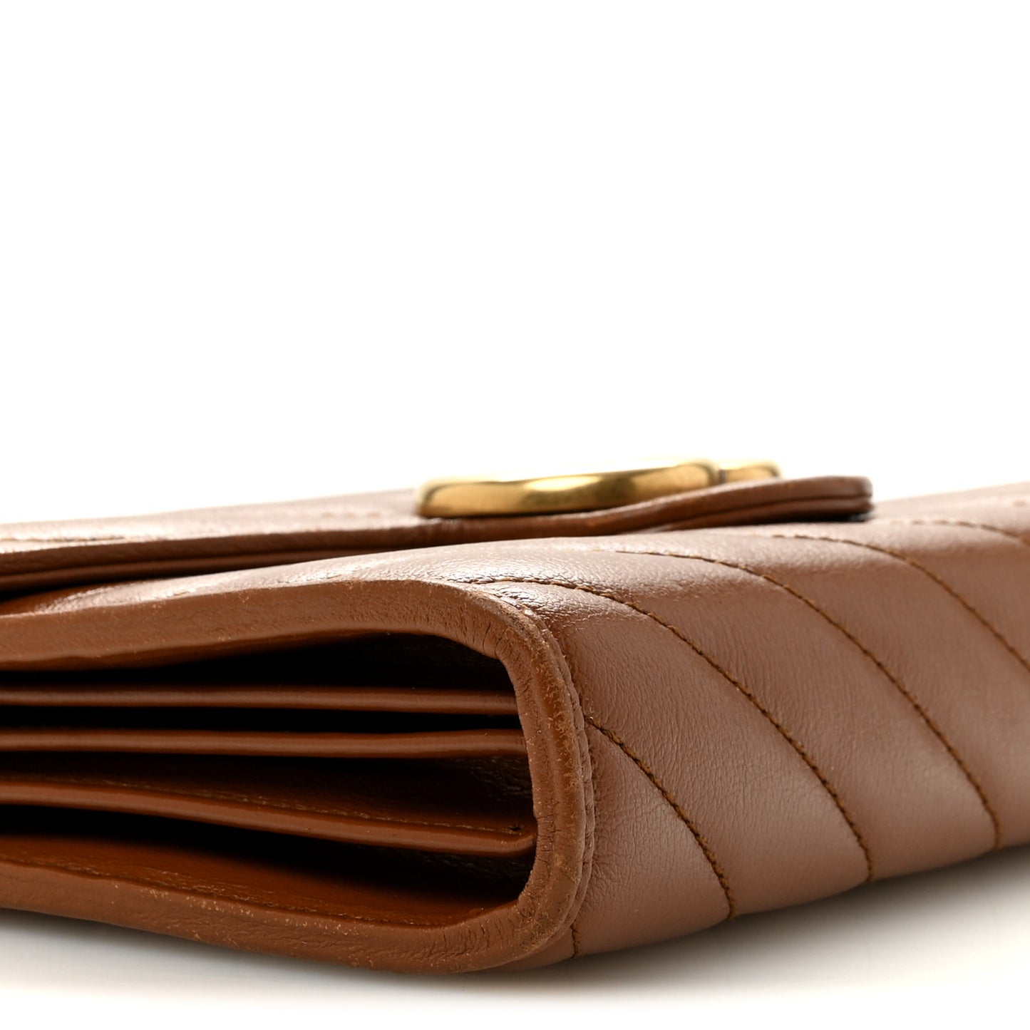 Azalea Calfskin Matelasse Diagonal GG Marmont Chain Wallet Cuir
