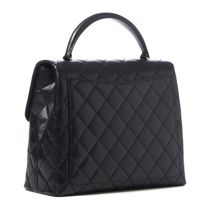 Chanel Caviar Quilted Jumbo Kelly Flap Black 2 of 8