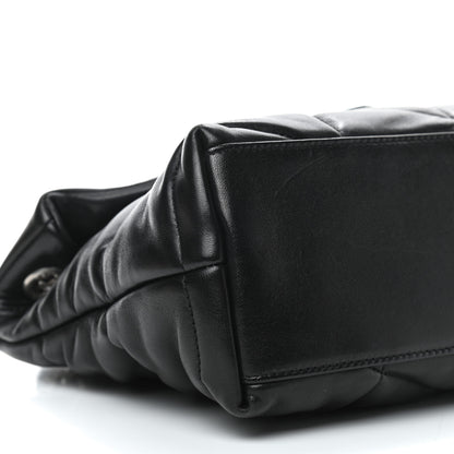 Saint Laurent Lambskin Quilted Small Loulou Puffer Monogram Chain Satchel Black 5 of 8