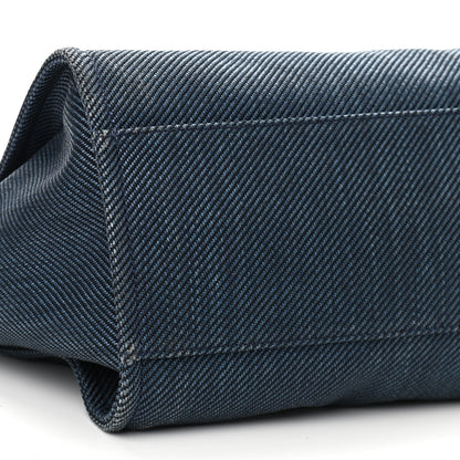 Chanel Mixed Fibers Calfskin Medium Deauville Tote Navy Blue 9 of 10