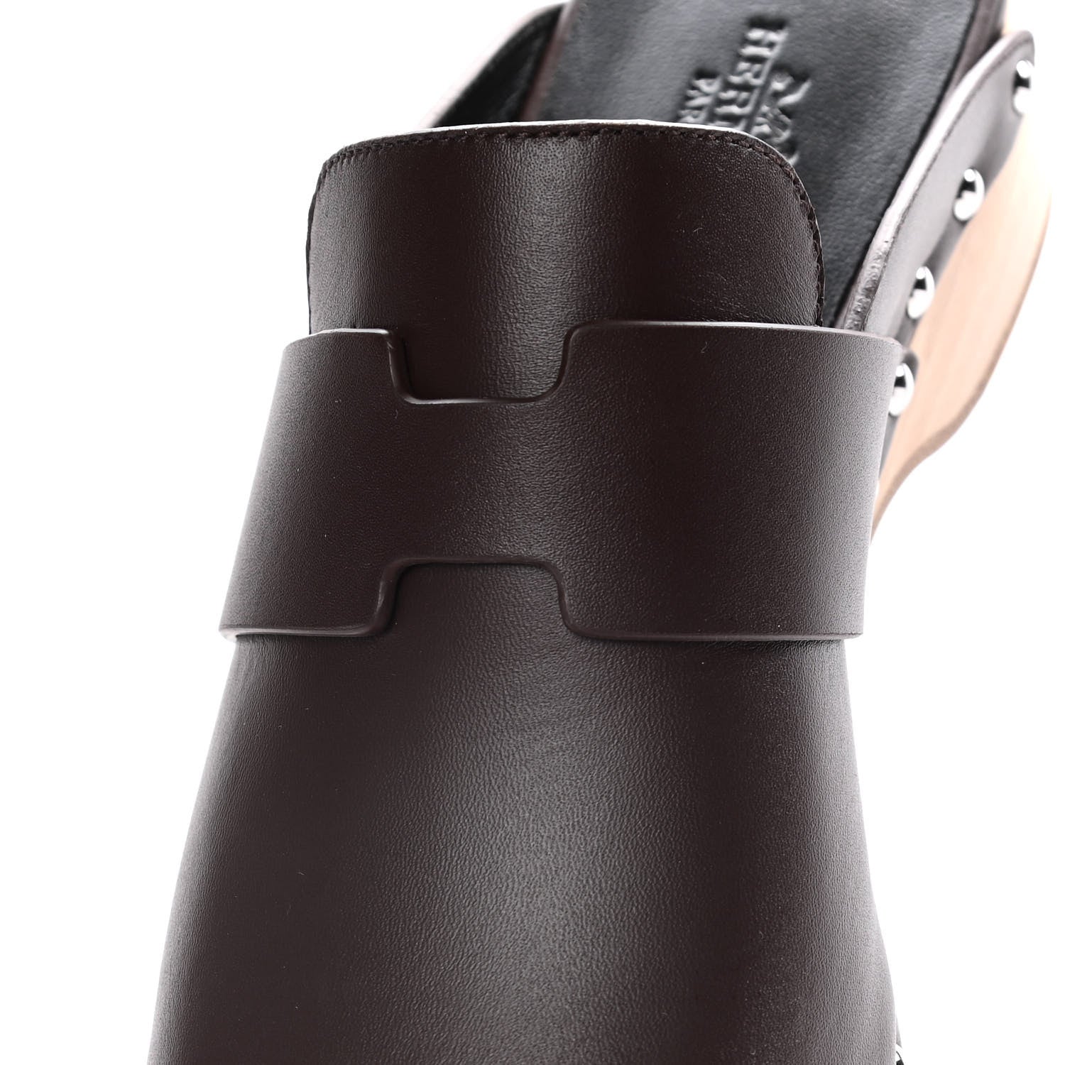 Hermes Calfskin Calya Mules 37 Cafe 10 of 11